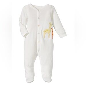 Baby White Footed Sleeper Giraffe White Giraffe Kids Footie Size 9 months
